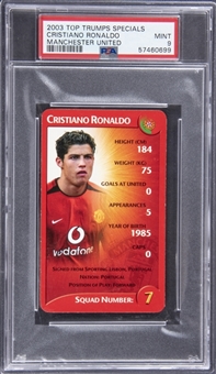 2003 Top Trumps Specials Manchester United - Cristiano Ronaldo Rookie Card - PSA MINT 9 - POP 4!